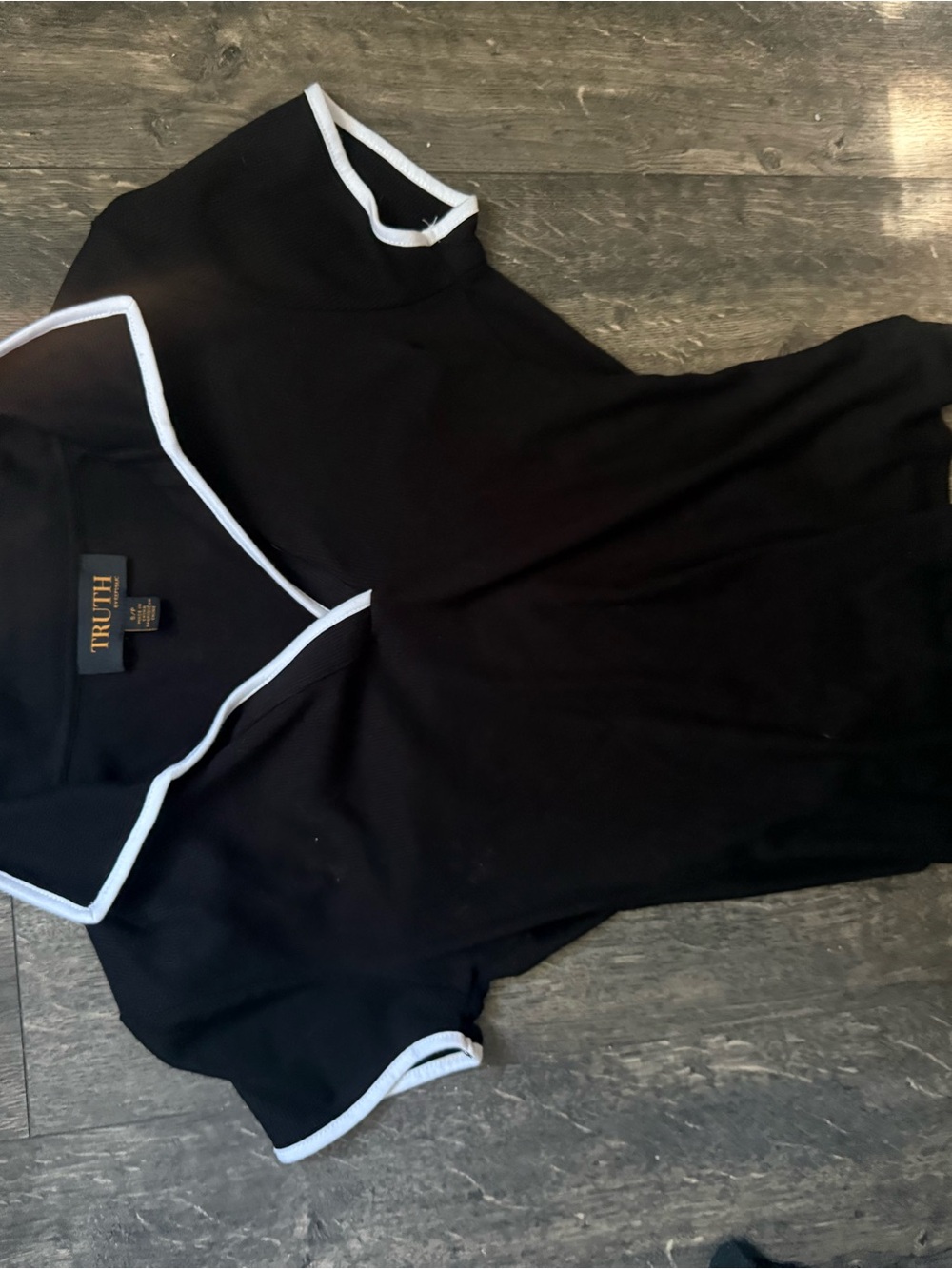 Black collard shirt